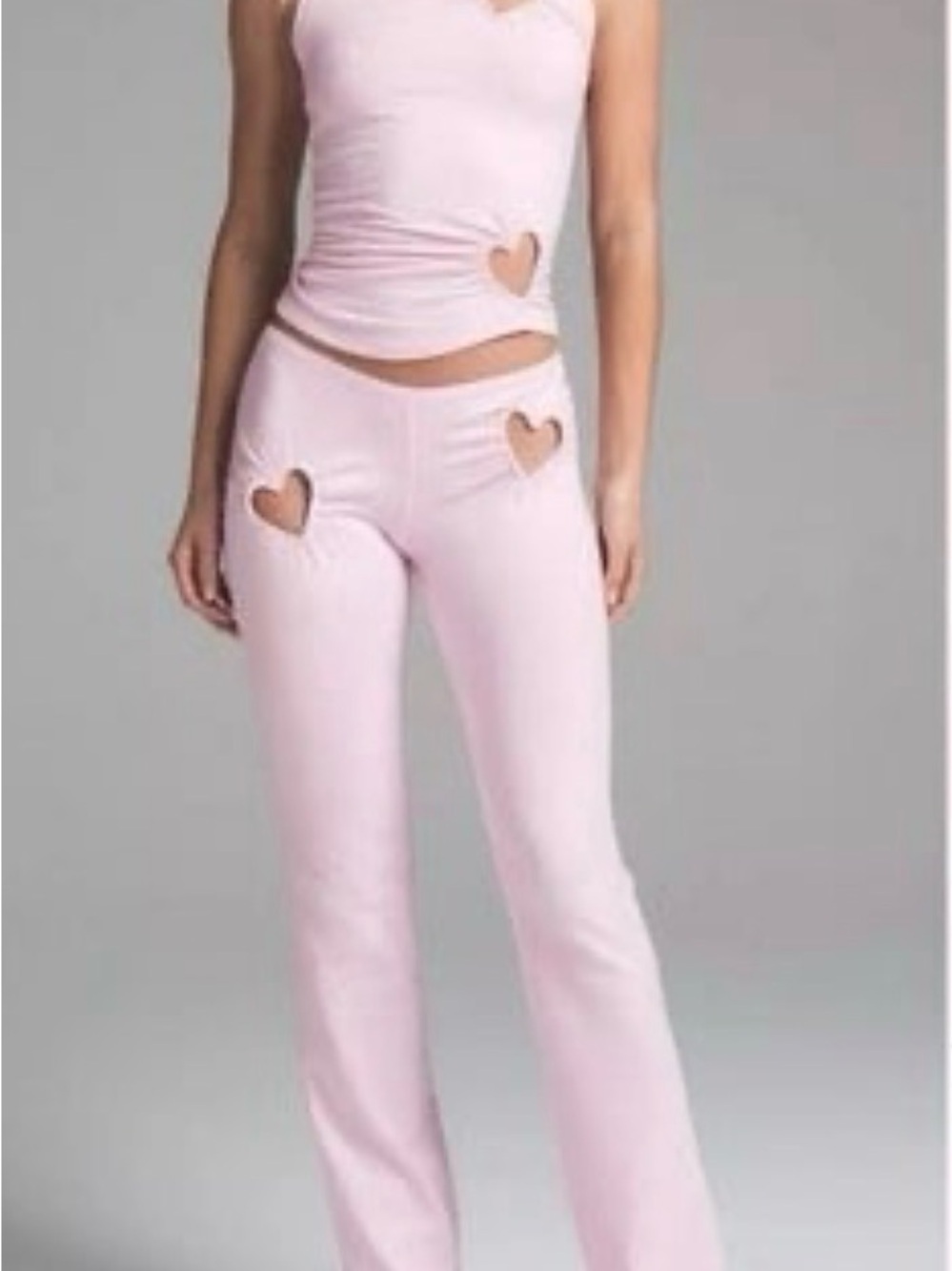 SKIMS Heart Cutout Cotton Jersey Pants - Picture 2 of 7